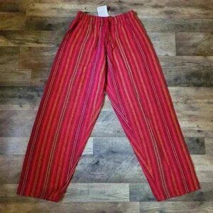 NWT Handmade 100% Cotton Guatemalan Drawstring Pants Size Small
